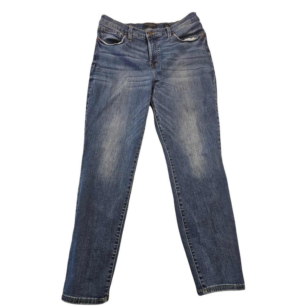 Lucky Brand Mid Rise Skinny Ankle Jeans Blue Medium‎ Wash Womens Size 12/31